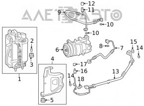 Bracket for air conditioning system cooler BMW 3 G20 19-