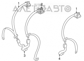 Rear center seat belt for Mitsubishi Galant 04-12