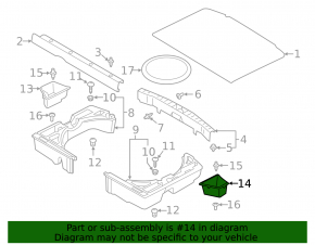 Pocket box trunk left Mitsubishi Outlander Sport ASX 10-23
