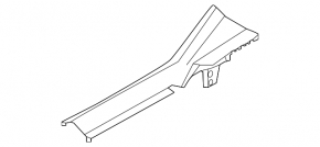 Nissan Ariya 23-25 rear right door sill trim, black