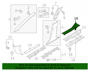 Nissan Ariya 23-25 rear right door sill trim, black