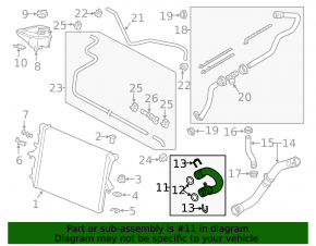 Upper cooling pipe Audi Q7 4L 10-15