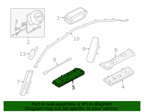 Airbag knee driver's left Audi A5 F5 17-