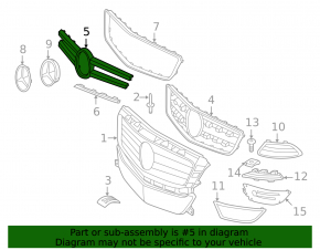 Mercedes CLS-class C218 12-14 AMG radiator grille cover pkg