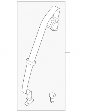 Rear center seat belt for Ford Fusion mk5 13-20 gray
