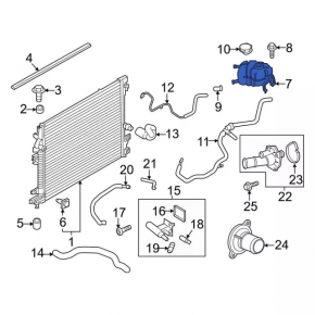 Expansion tank cooling Ford Edge 15- 2.0T without cap