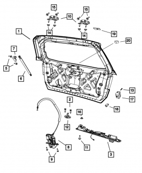 Tailgate Assembly Dodge Journey 11-20