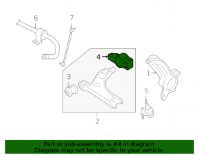 Lower control arm silent block front right VW Beetle 12-13 2.0T with bracket