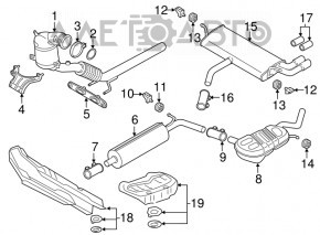 Muffler clamp Audi Q7 16- 65x88 mm