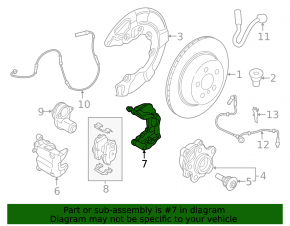 Rear right caliper bracket for BMW 5 G30 17-23 for 330/20mm