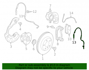 ABS sensor front left BMW i3 14-20