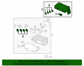 Honda Clarity 18-21 usa underhood fuse box cover