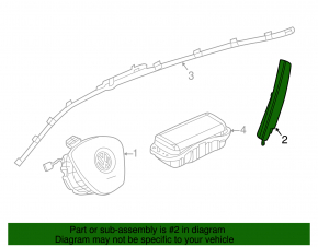 Airbag airbag seat right VW Atlas 18-