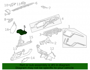 Front panel air duct deflector right Chevrolet Bolt EV 22-23