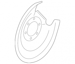 Rear left brake disc cover for Mitsubishi Outlander 22-25