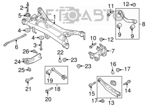 Rear right longitudinal control arm for Suzuki Kizashi 10-15 AWD