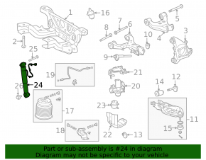 Rear left shock absorber Toyota Sequoia 08-16 for air suspension
