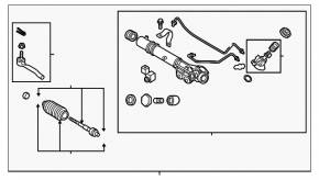 Infiniti QX56 QX80 11-20 steering rack