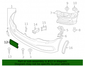 Frame for number plate front bumper BMW 5 G30 17-20 scratches