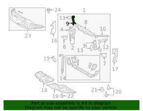 Right eyelash TV bracket for Toyota Avalon 2012