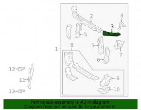 Right eyelash TV bracket for Lexus ES350 07-12