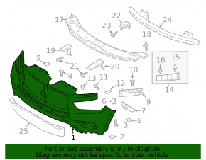 Infiniti QX80 18-20 front bumper
