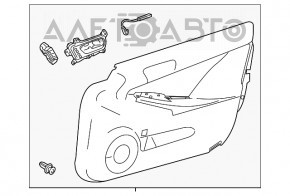 Door trim card front right Lexus IS 14-20 black