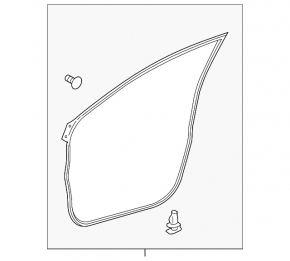 Front right door seal Toyota Rav4 19-