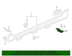 Mudguard threshold rear left Honda Insight 19-22