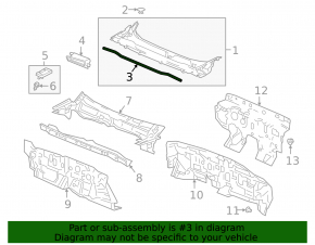 Windscreen wiper seal Honda Accord 18-22