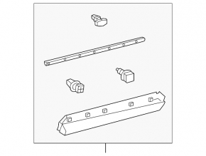 Door trim lower rear right Lexus RX350 RX450h 16-22