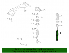 Shock absorber rear left Audi Q7 4L 10-15