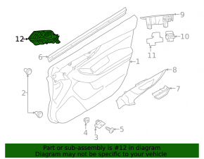 Front left window control for Subaru XV Crosstrek 18-23