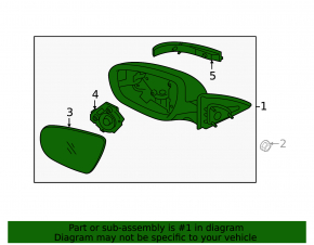 Left side mirror complete Kia Optima 14-15 rest BSM