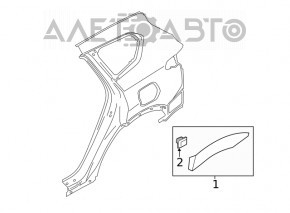 Rear left fender arch trim Hyundai Santa FE 19-20