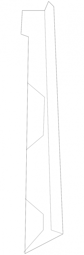 Front pillar trim, middle right, Audi A4 B9 17-25, gray