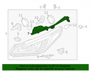 Headlight cover upper right Hyundai Sonata 15-17