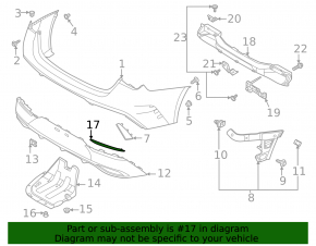 Rear left reflector for Kia K5 21-24 GT, GT-line