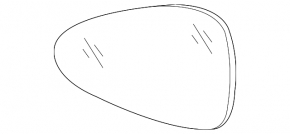Right mirror element for Porsche Panamera 14-16, spherical