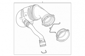 Air duct for manifold Mercedes W167 GLE 350 20-23 2.0T