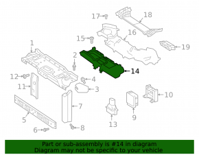 Upper radiator air duct G-class W463 G550 19-24