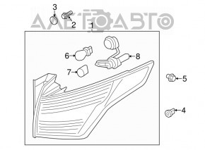 Outer wing lamp right Ford Escape MK3 13-16 prerest