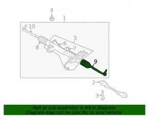 Steering rod left Infiniti G37 06-14 RWD CTR