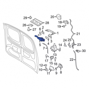Ford Transit Connect MK2 13-23 Front Right Door Handle Mechanism