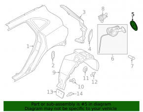 Lincoln MKC 15 Fuel Cap - with Housing, Broken Fasteners