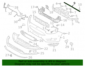 Front bumper seal Ford Focus mk3 17-18 rest