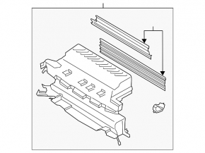 Louvers deflector radiator frame Ford Escape MK3 17-19 rest