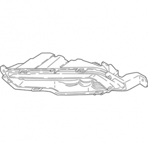 Right fog light for Ford Fusion mk5 17-20 LED, sand