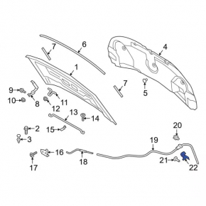 Ford Explorer 20- Interior Hood Lock Handle