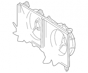 Mitsubishi Galant 2012 bare radiator shroud diffuser